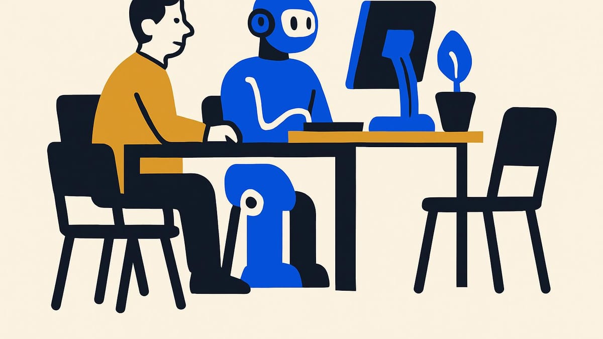 a customer service floor where two thirds of the desks have been replaced by a single terminal, with a few chairs pulled back in a customer service floor where two thirds of the desks have been replaced by a single terminal, with a few chairs pulled back in